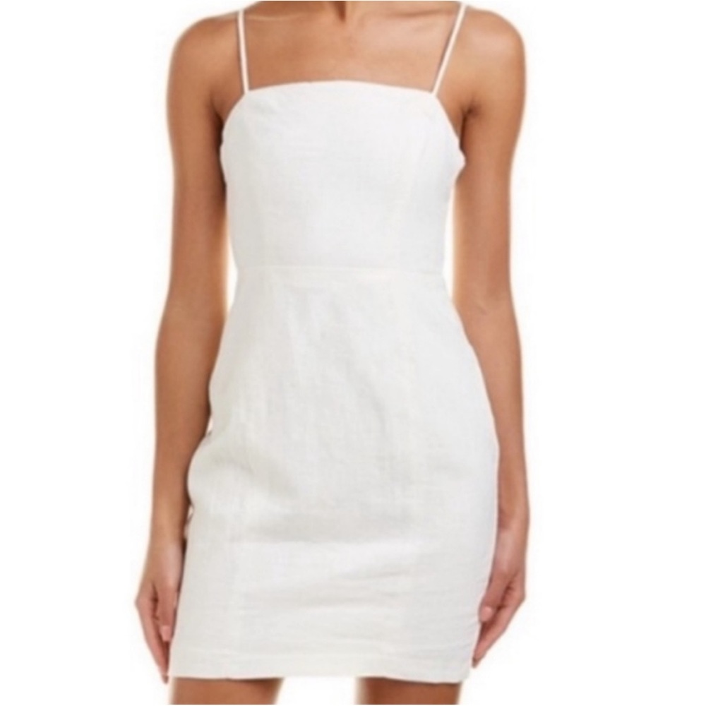 ASTR The Label Natural White / off white / cream Linen Blend Mini Dress XS